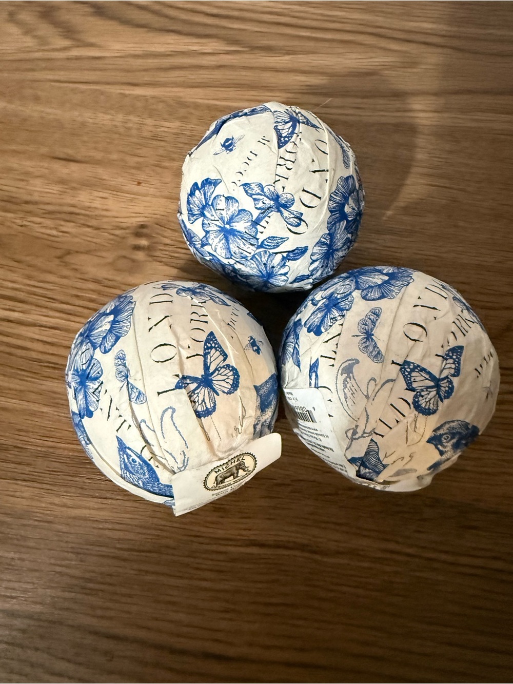 Indigo cotton bath bombs, 3